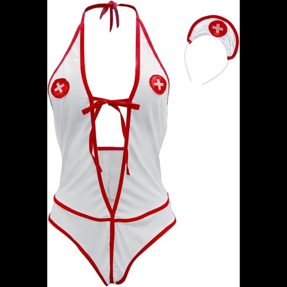 Women’s Nurse Lingerie Bodysuit - Picture 2 of 9
